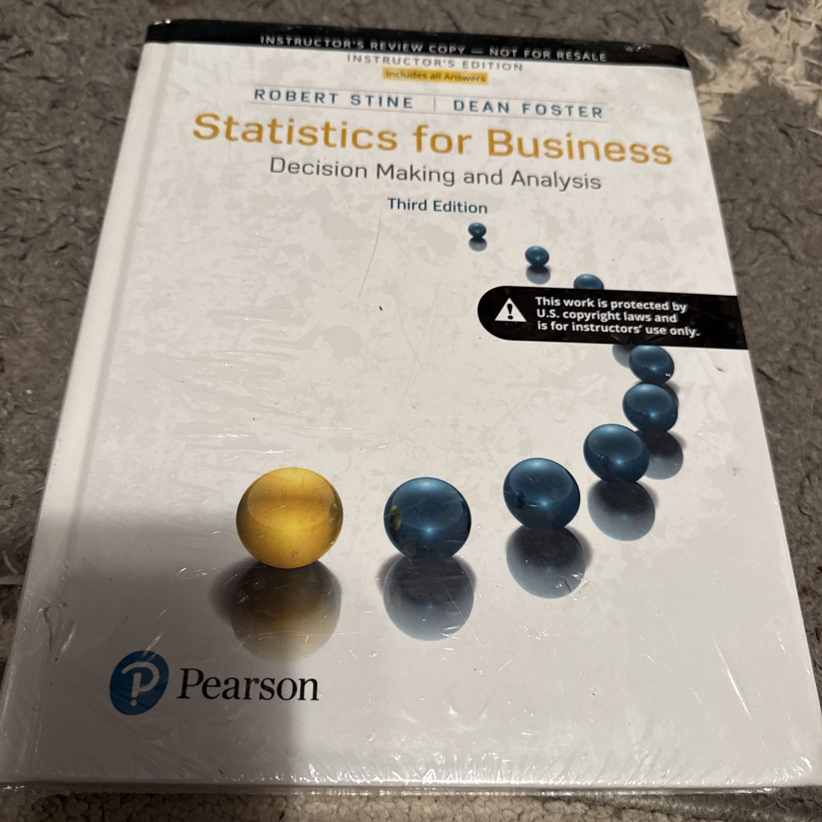 Statistics for Business: Decision – Hardcover, by Stine Robert; Foster