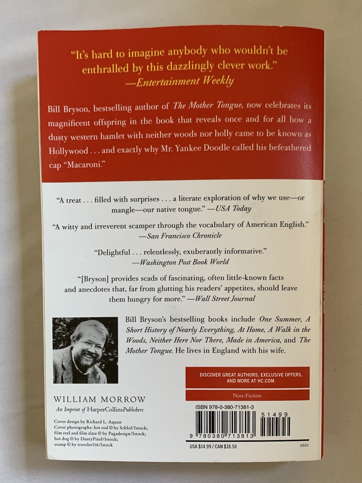 Made in America :An Informal History of the English Language…by Bill Bryson 2001