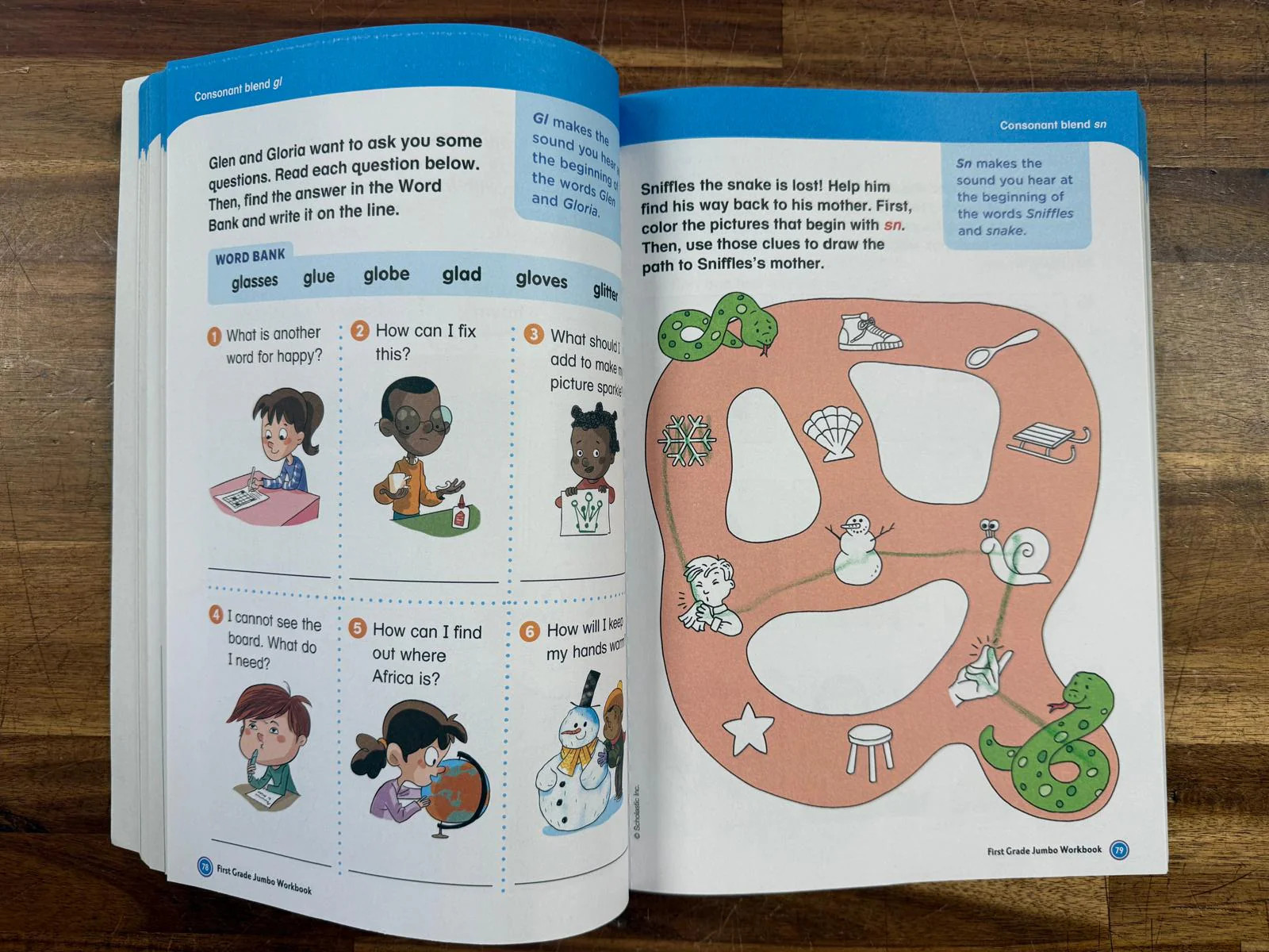 Scholastic First Grade Jumbo Workbook Ages 6-7 (Good)