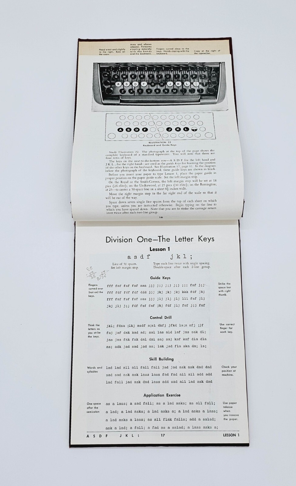 Rowe College Typing 1st Edition Hardcover Textbook Typewriter Instruction Excel