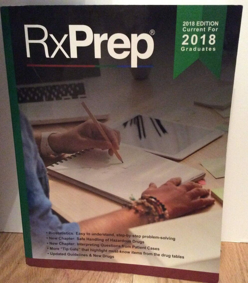 RxPrep 2018 Edition Pharmacy Exams Prep Paperback Study Aid Book For Naplex