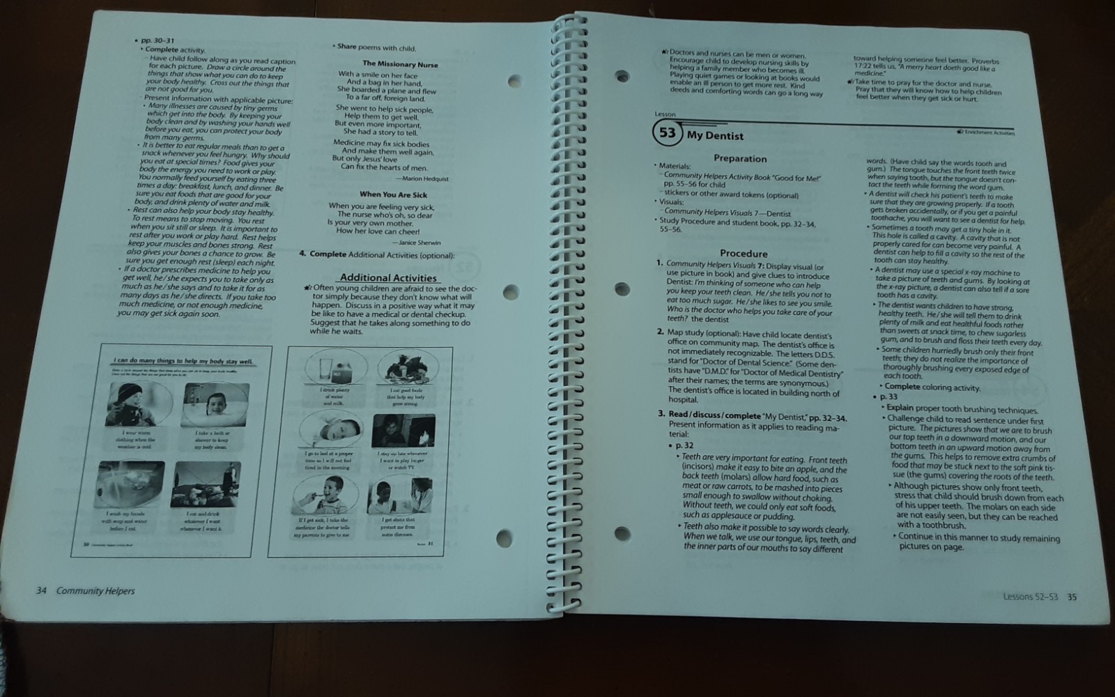 Abeka Homeschool History, Science, Health 1 Curriculum Lesson Plans