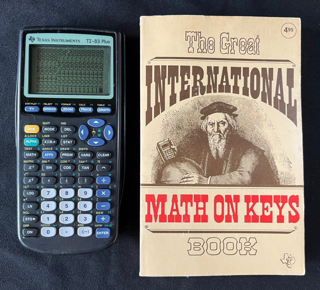 The Great International Math on Keys Paperback 1976 Texas Instruments TI-83 Plus