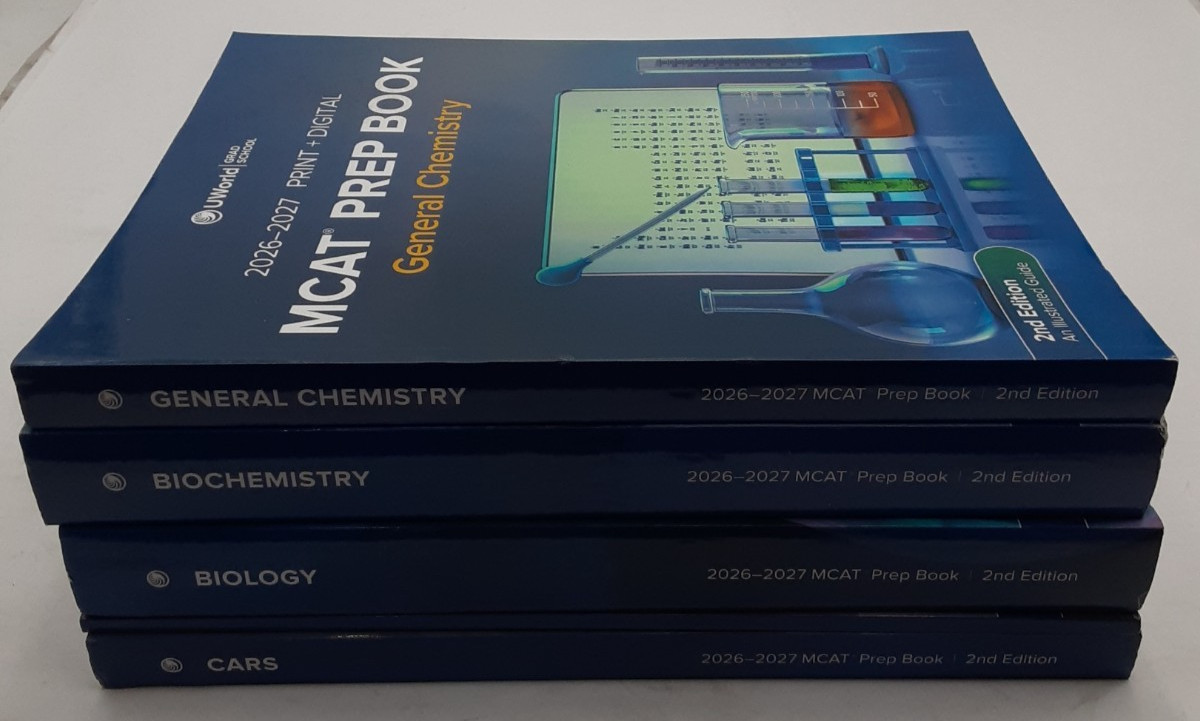 2026-2027 MCAT Prep Books 2nd Ed Lot of 5 – CARS (2), Chem,Bio Chem,Biology