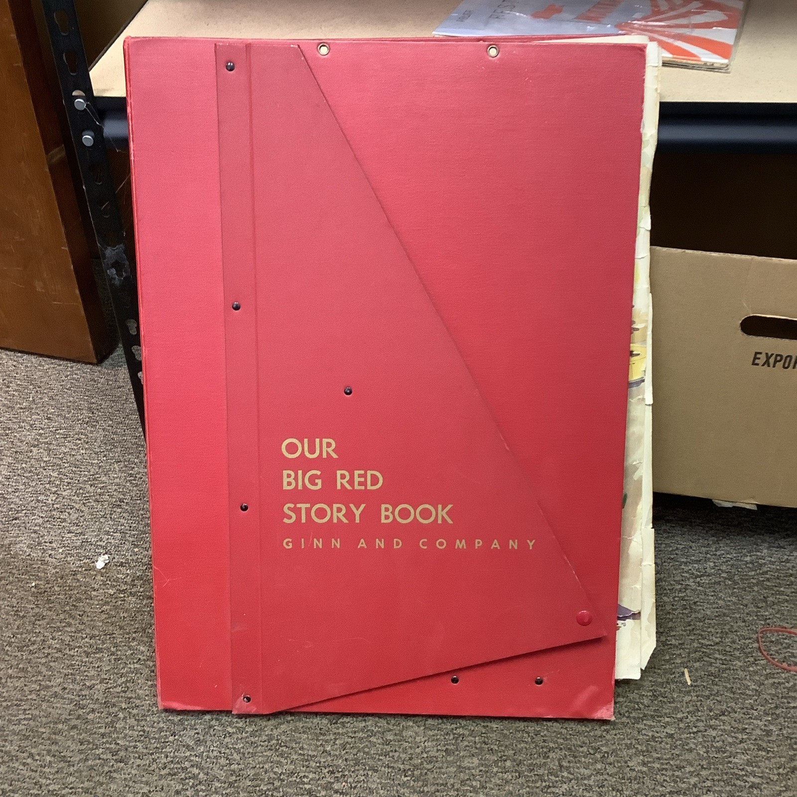 Ginn 1957 Our Big Red Story Book Huge Reader 18″x25″Teacher Classroom Display
