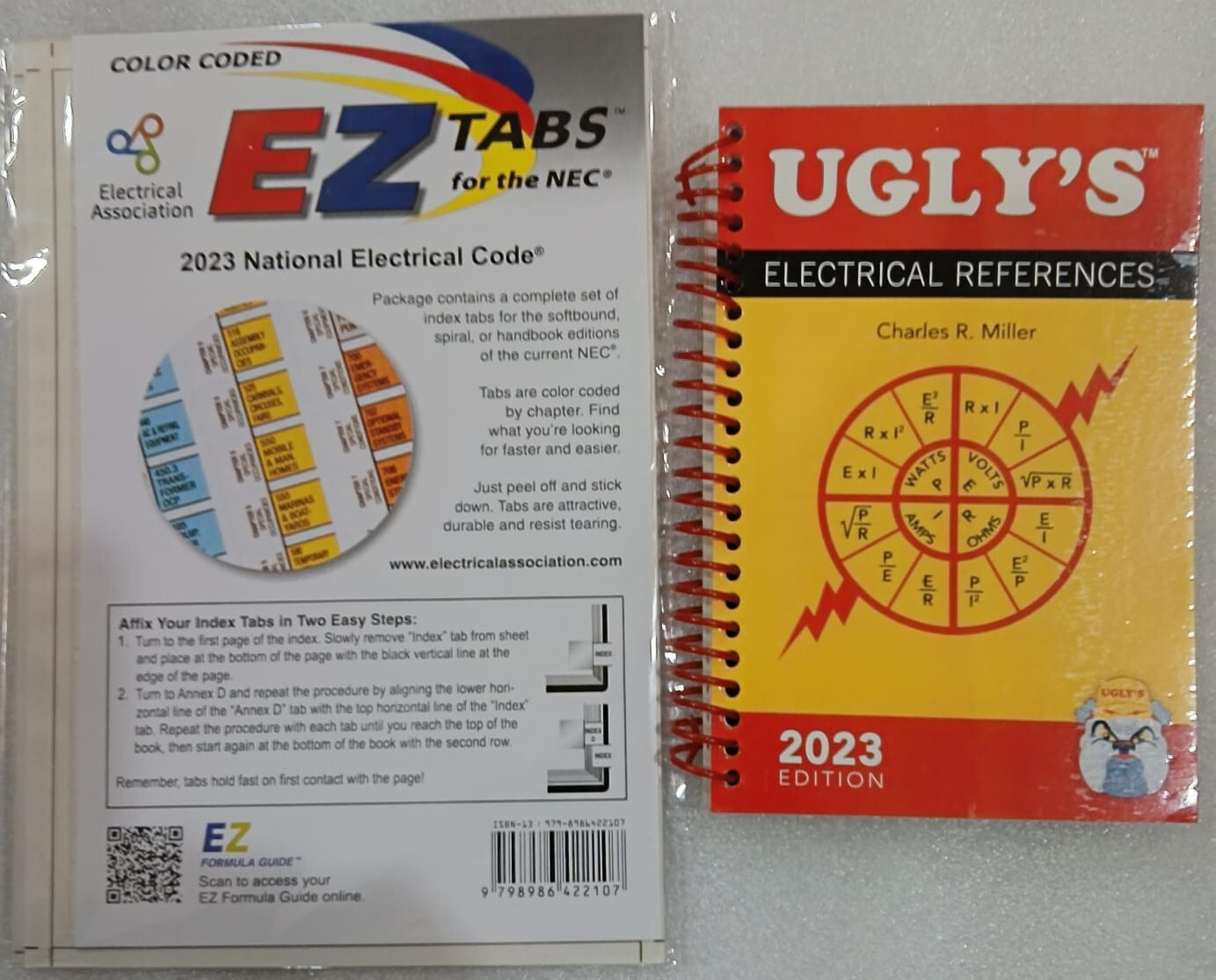 2023 NEC EZ INDEX Tabs with Ugly’s Electrical References, Wire Chart & Ohm’s….