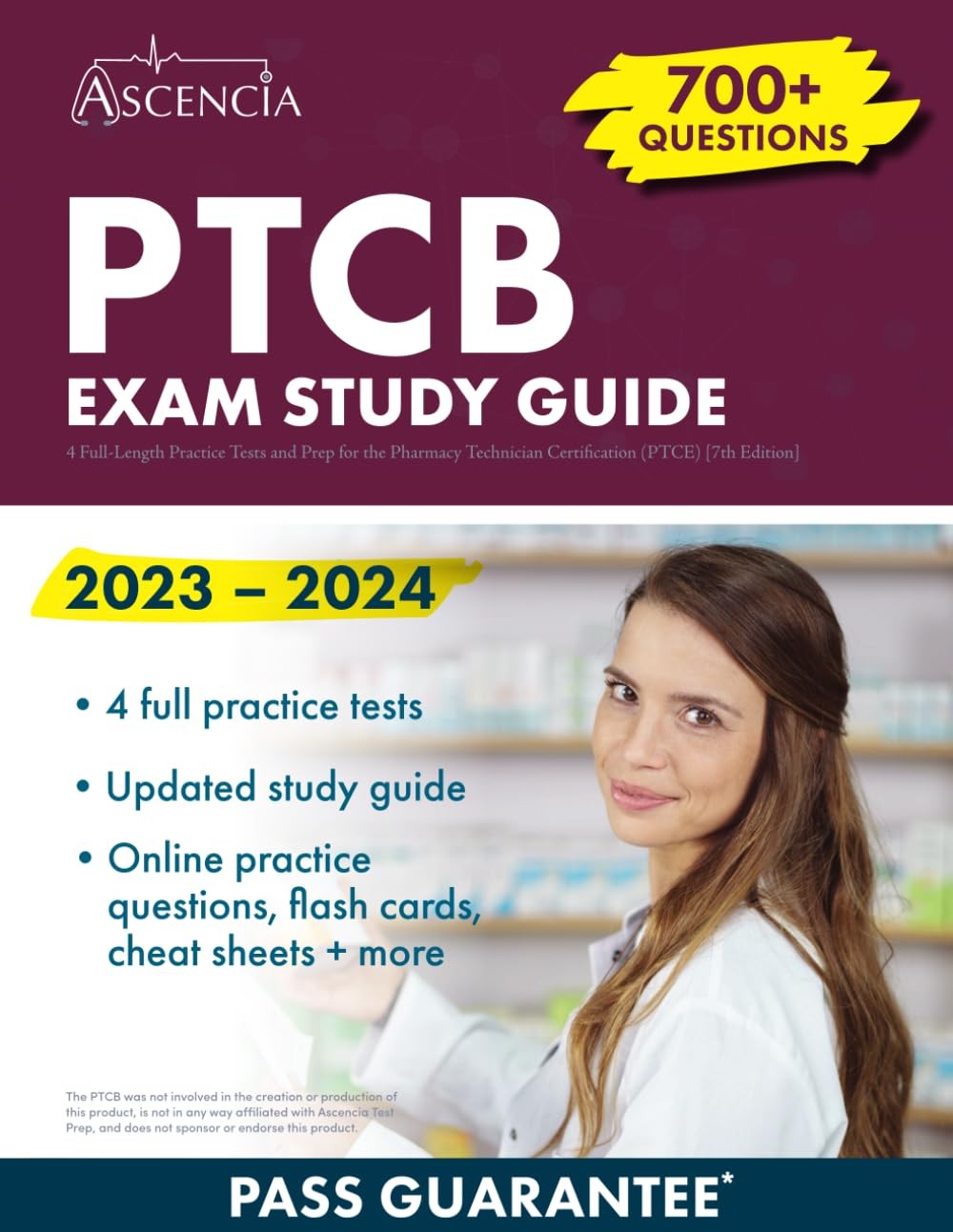 PTCB Exam Study Guide 2023-2024: 4 Full-Length Practice Tests and Prep for t…