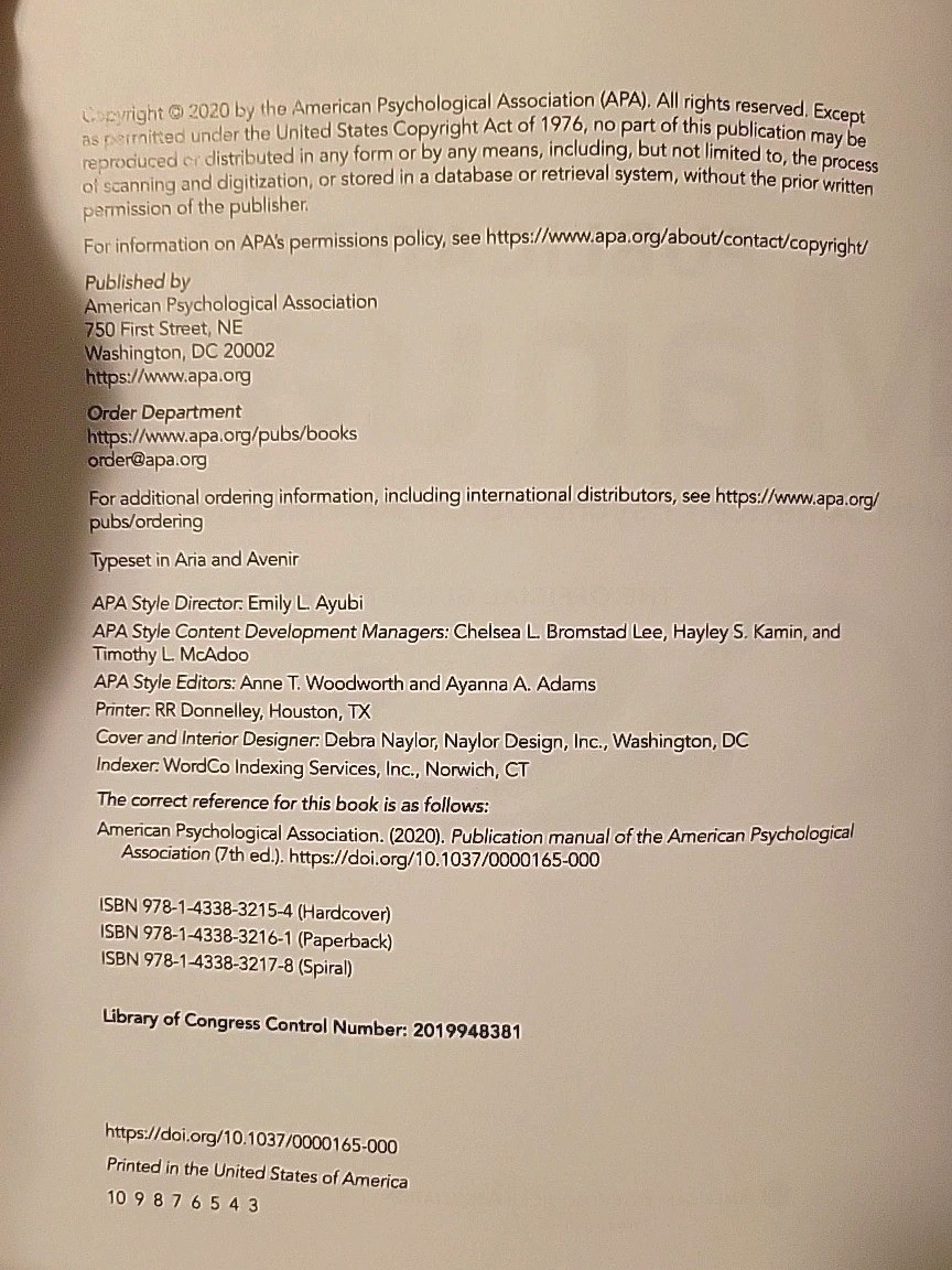 Publication Manual (Official) 7th Edition of the American Psychological…