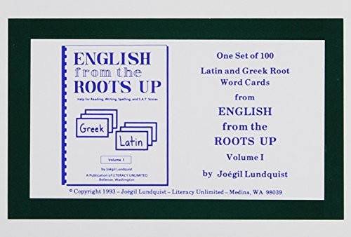 ENGLISH FROM THE ROOTS UP FLASHCARDS, VOL. 1 By Joegil K. Lundquist & Flash VG