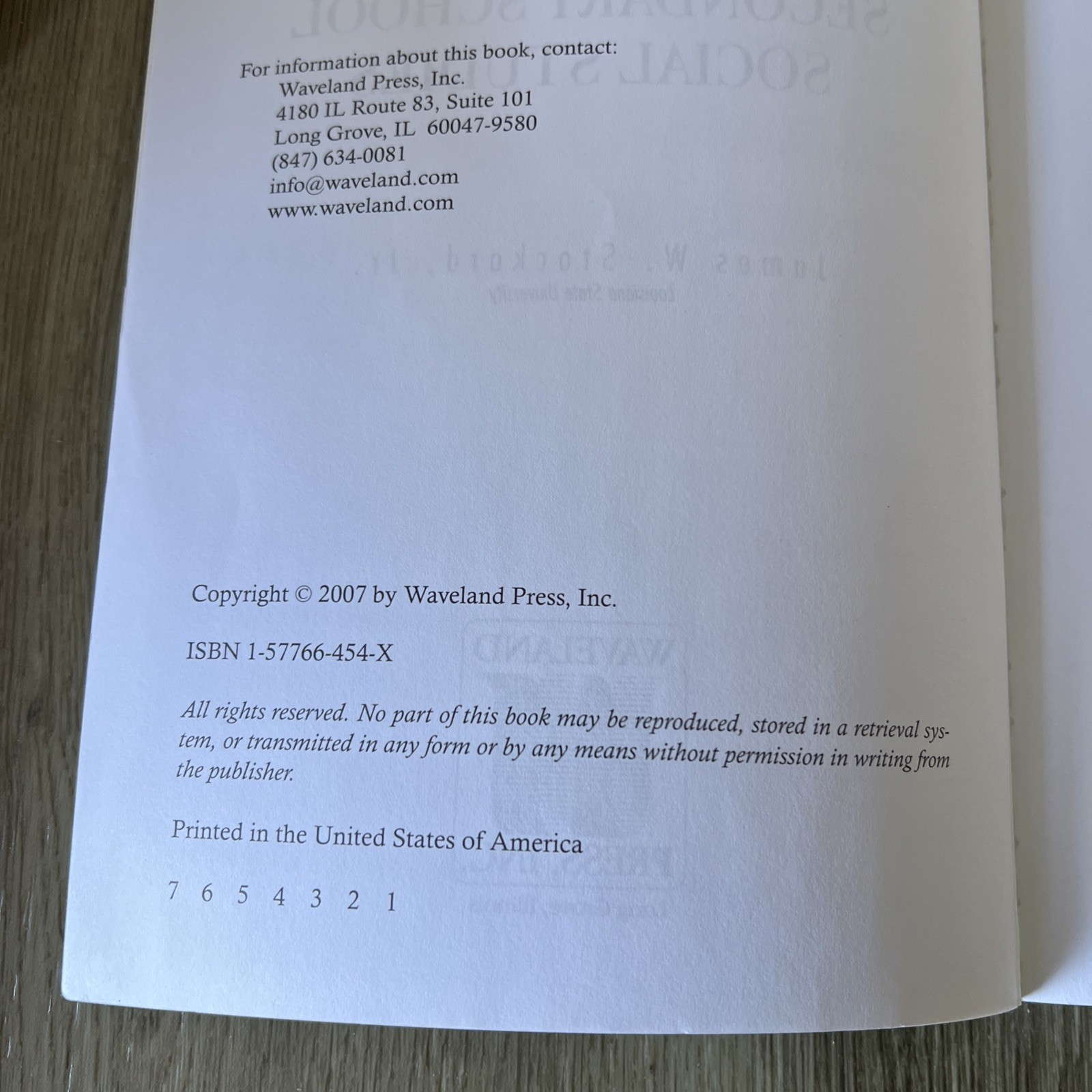 Handbook for Teaching Secondary School Social Studies by James W. Stockard