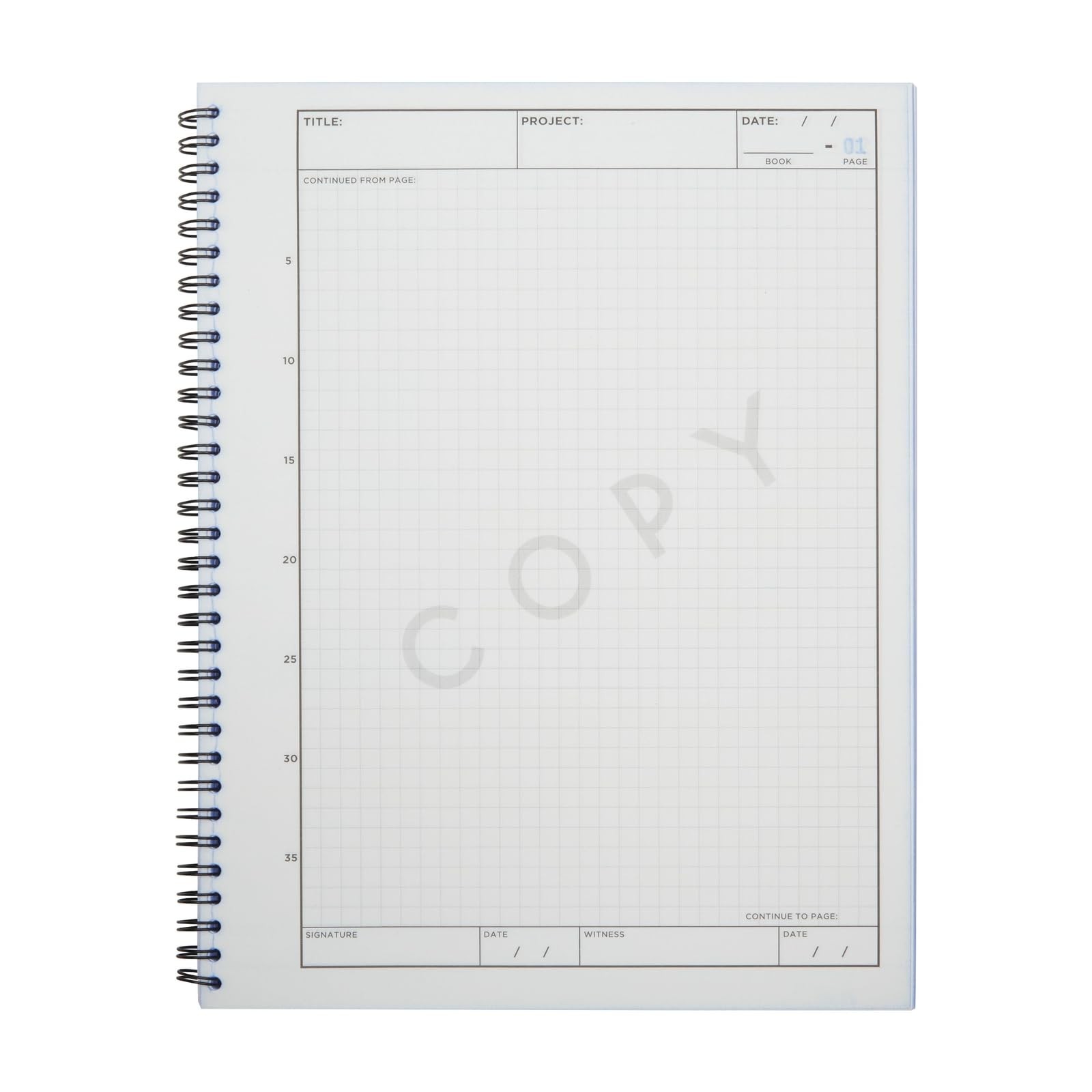 Carbonless Laboratory Notebook with 100 Sheets, Engineering Paper (8.5×11 In,…