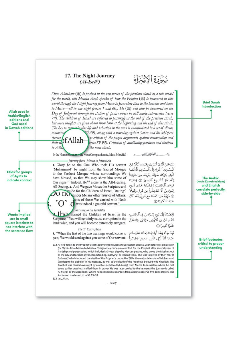 The Clear Quran with Arabic Text – Leather ( 5.8″ x 8.8″) |Parallel Edition