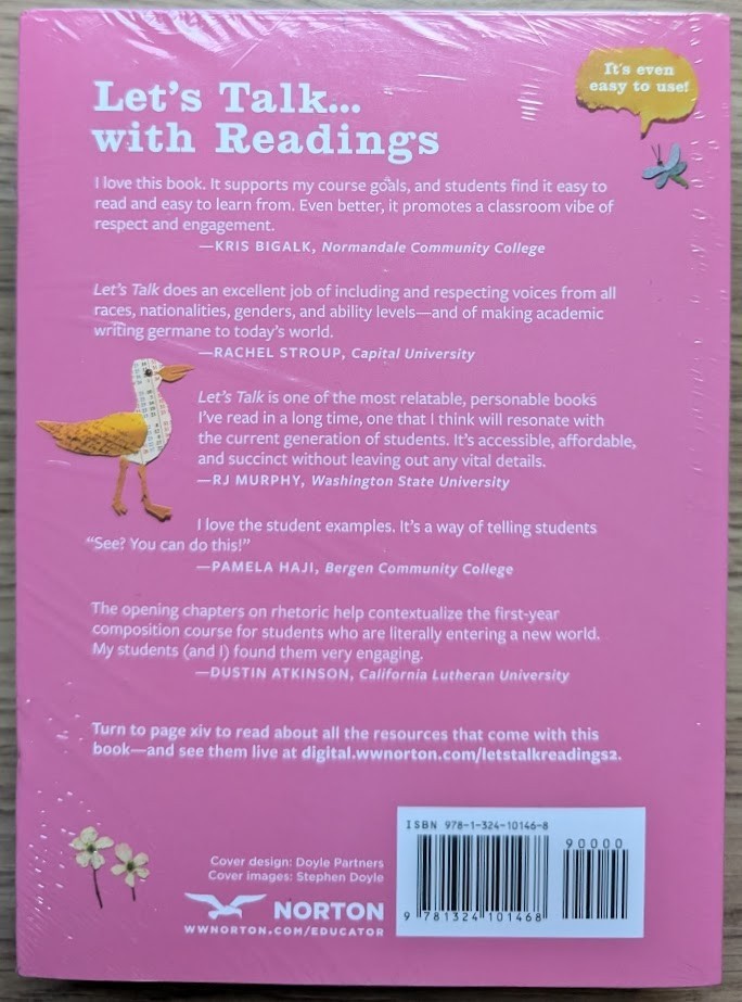 NEW Let’s Talk with Readings 2E 2nd Edition Andrea A. Lunsford Michal Brody 2024