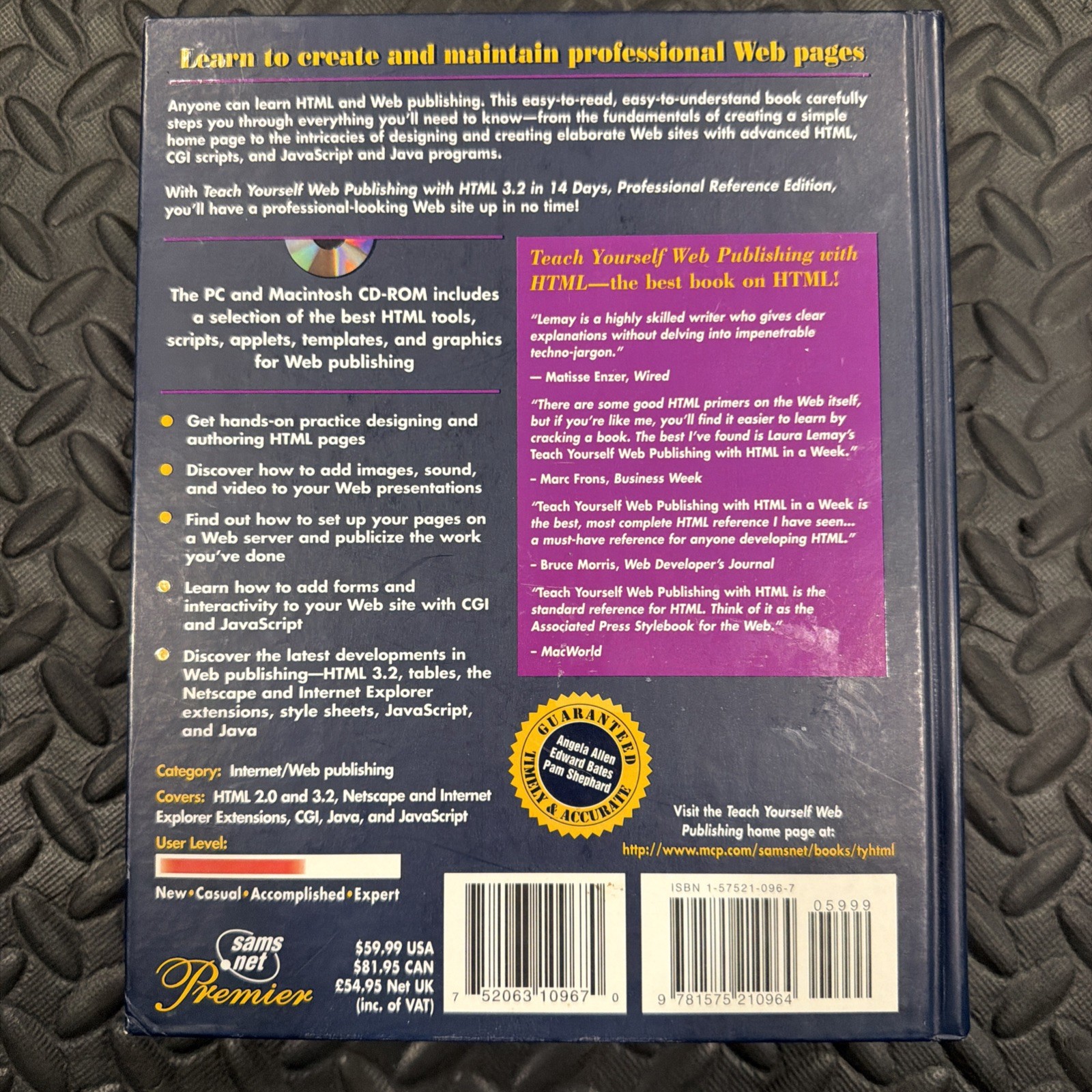 Teach Yourself Web Publishing with HTML 3.0 in 14 Days : Premier by Laura Lemay