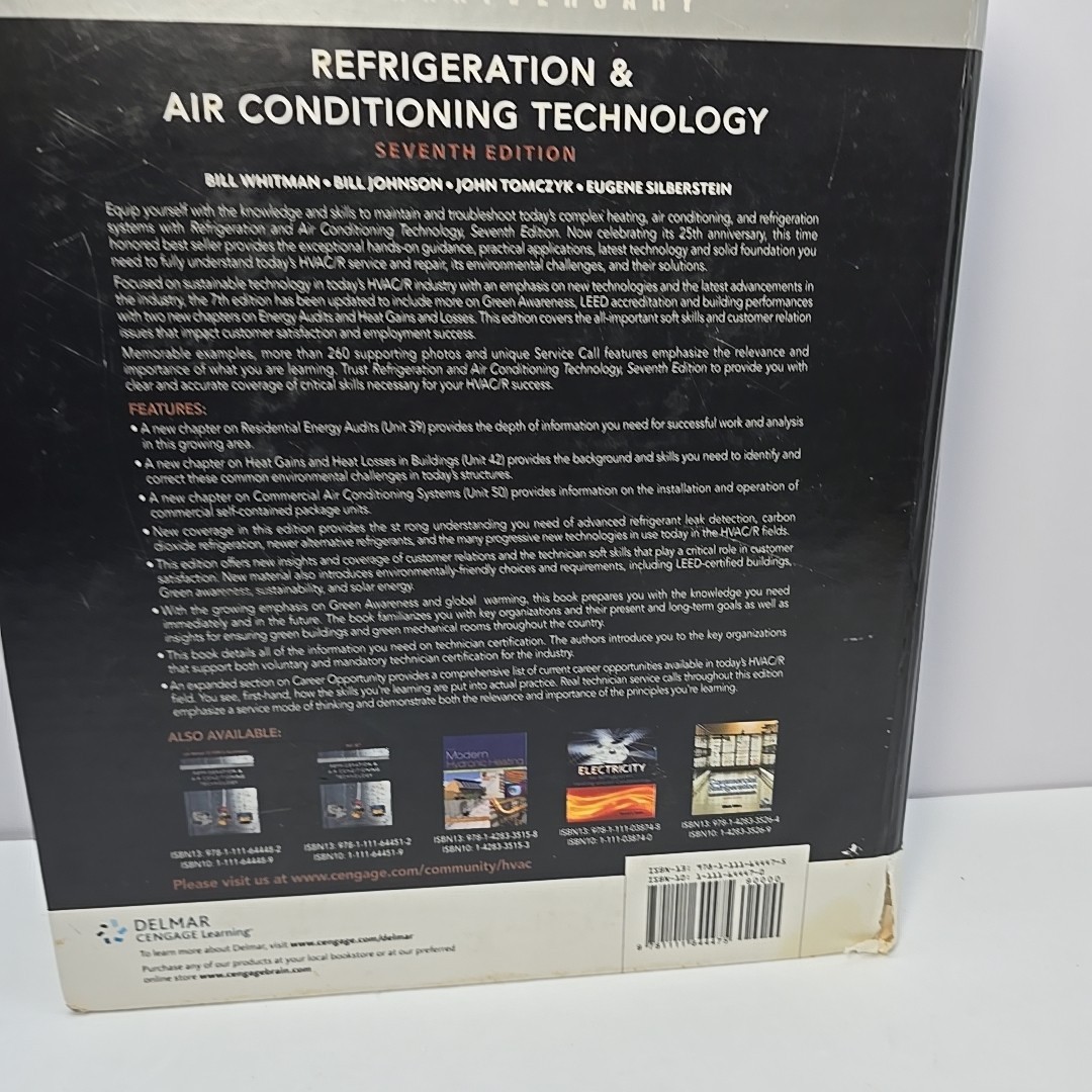 Refrigeration & Air Conditioning Technology: 25th Anniv. Hard Cover Pre-Owned