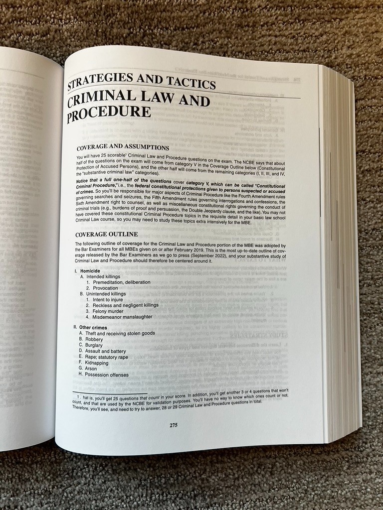Strategies and Tactics for the Mbe: Multistate Bar Exam (8th Edition) NEW