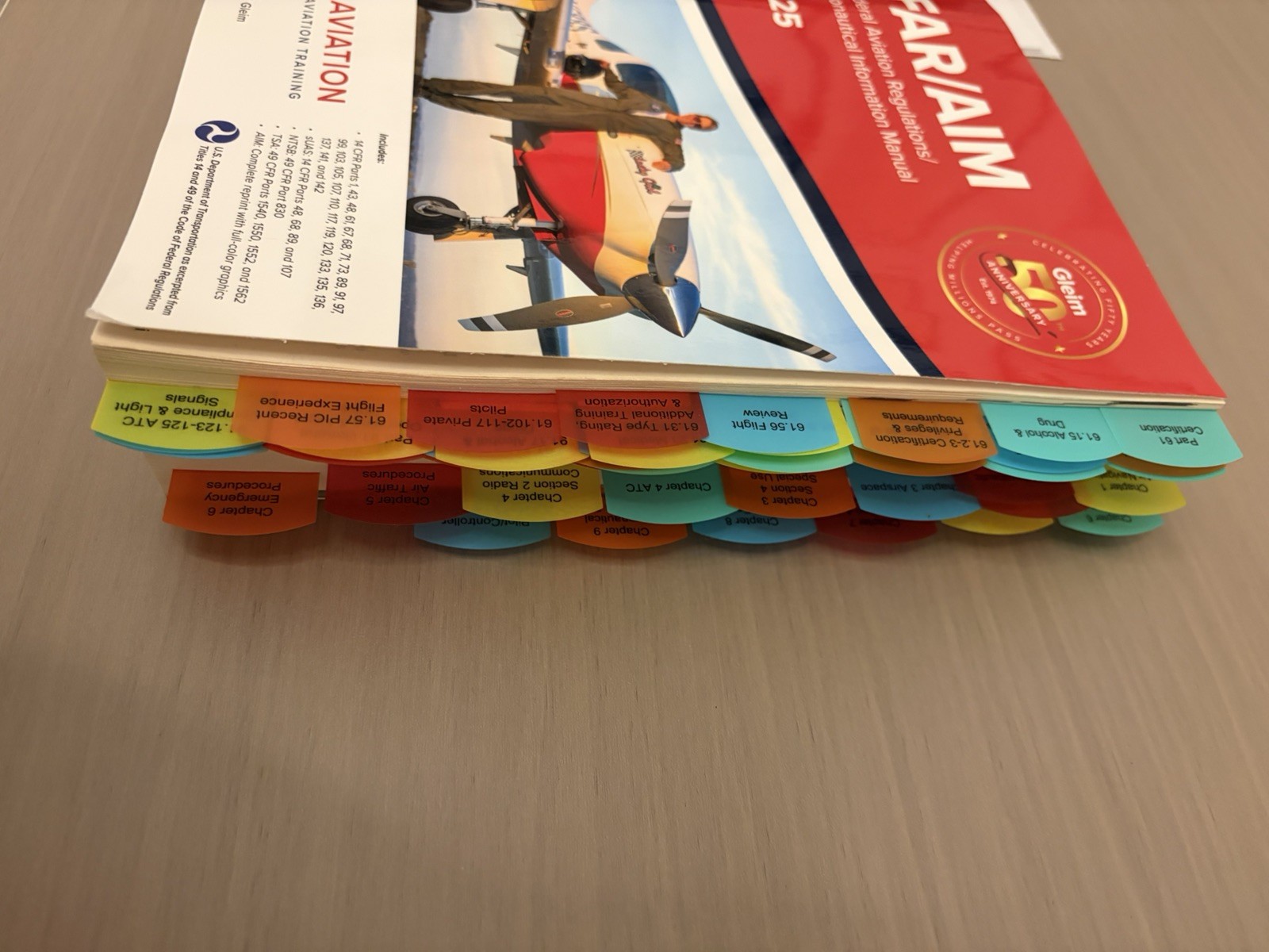 PRE-TABBED Gleim Aviation FAR/AIM – 2025 Edition- hardly used!
