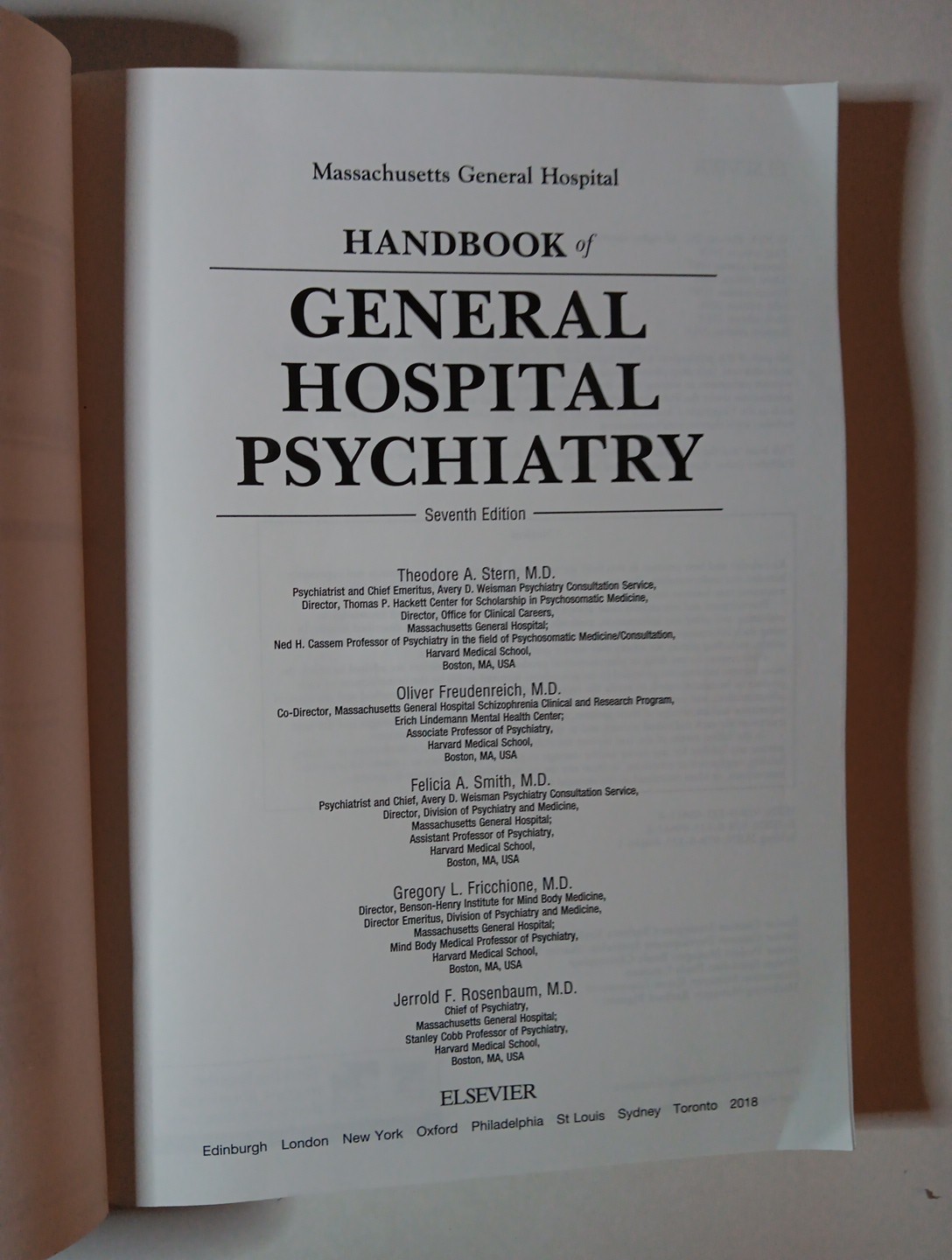Handbook of General Hospital Psychiatry Book Seventh Edition 7th, TPB