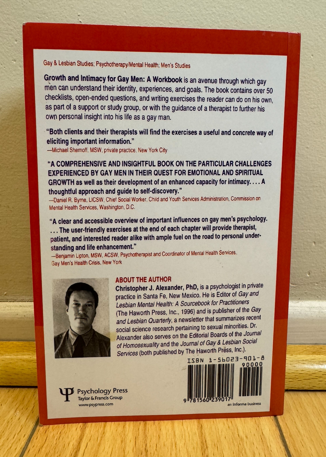 GROWTH AND INTIMACY FOR GAY MEN (HAWORTH GAY & LESBIAN) Alexander Christopher