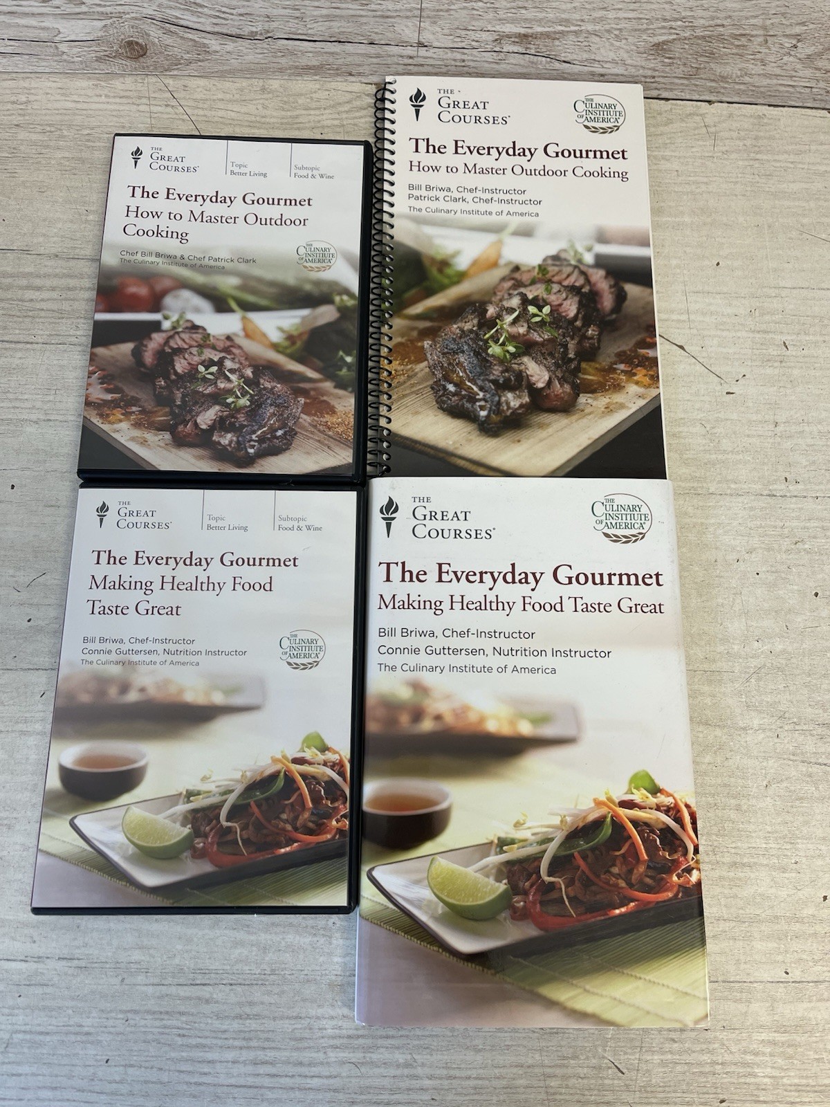2 x The Everyday Gourmet The Great Courses Book & DVD Cooking New