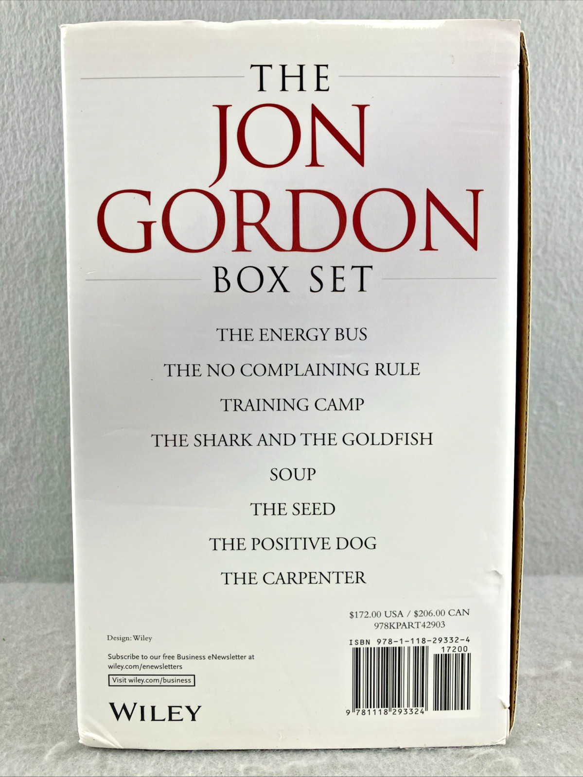 The Jon Gordon Box Set – 8 Hardcover Books w/ Dust Jackets in Slipcase