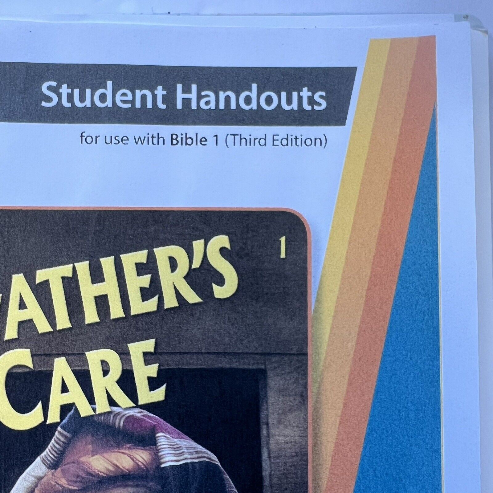 BJU Press Bible Truths 1 A Fathers Care Student Handouts Homeschool Curriculum