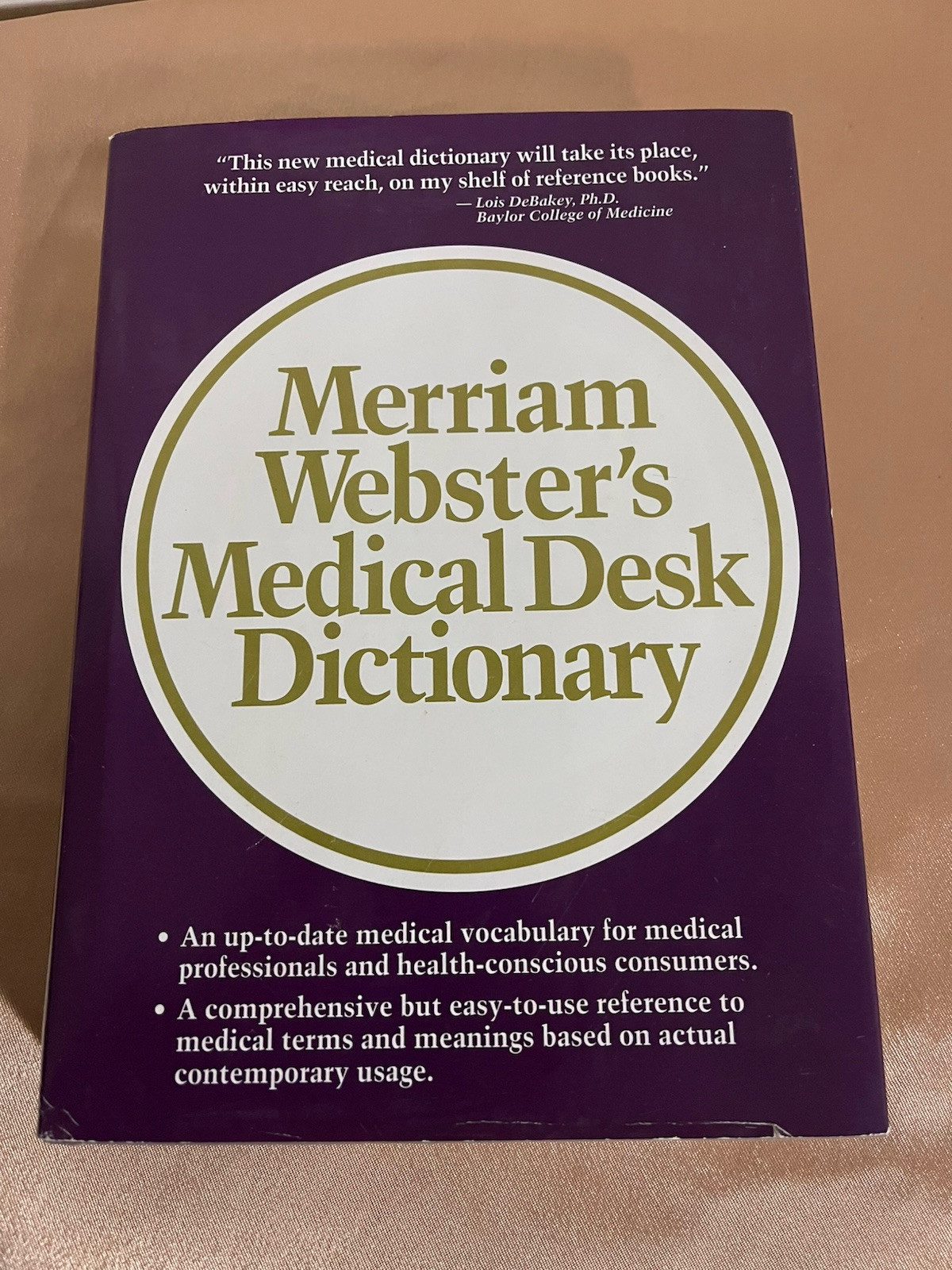 Merriam Webster’s Medical Desk Dictionary 1994 Edition Hardcover