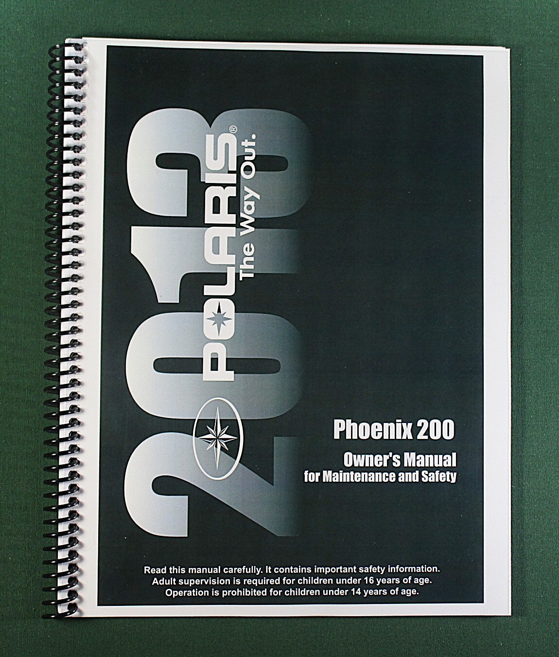 2013 Polaris Phoenix 200 Owner’s Manual: 114 Pages & Protective Covers!