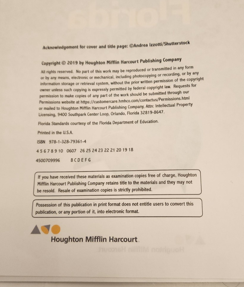 HMH Florida Science: Teacher Edition GRADE K- Good