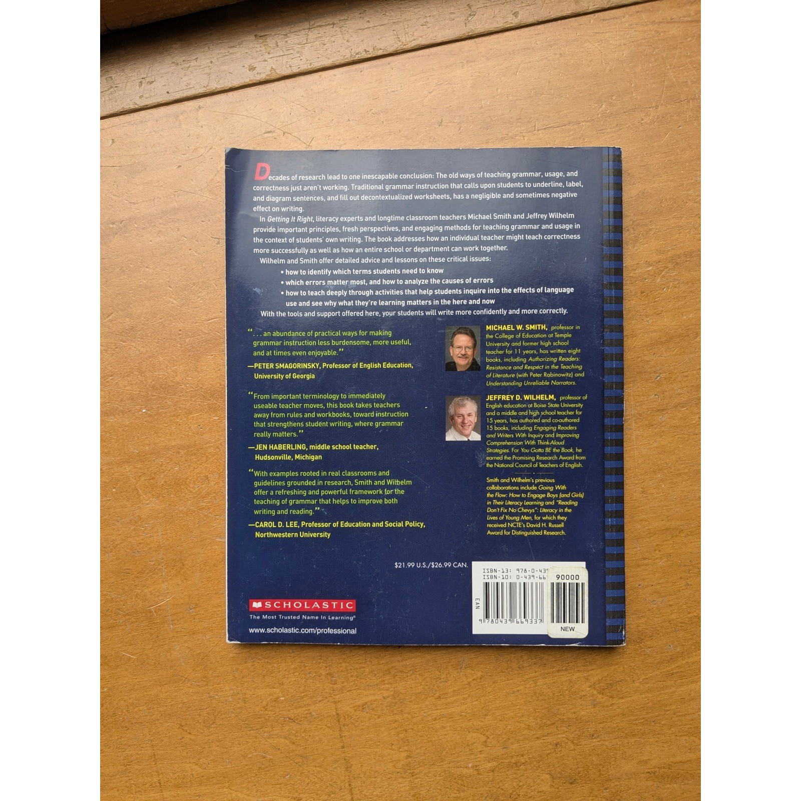 Getting It Right Teaching Grammar Usage Correctness Smith Wilhelm Scholastic