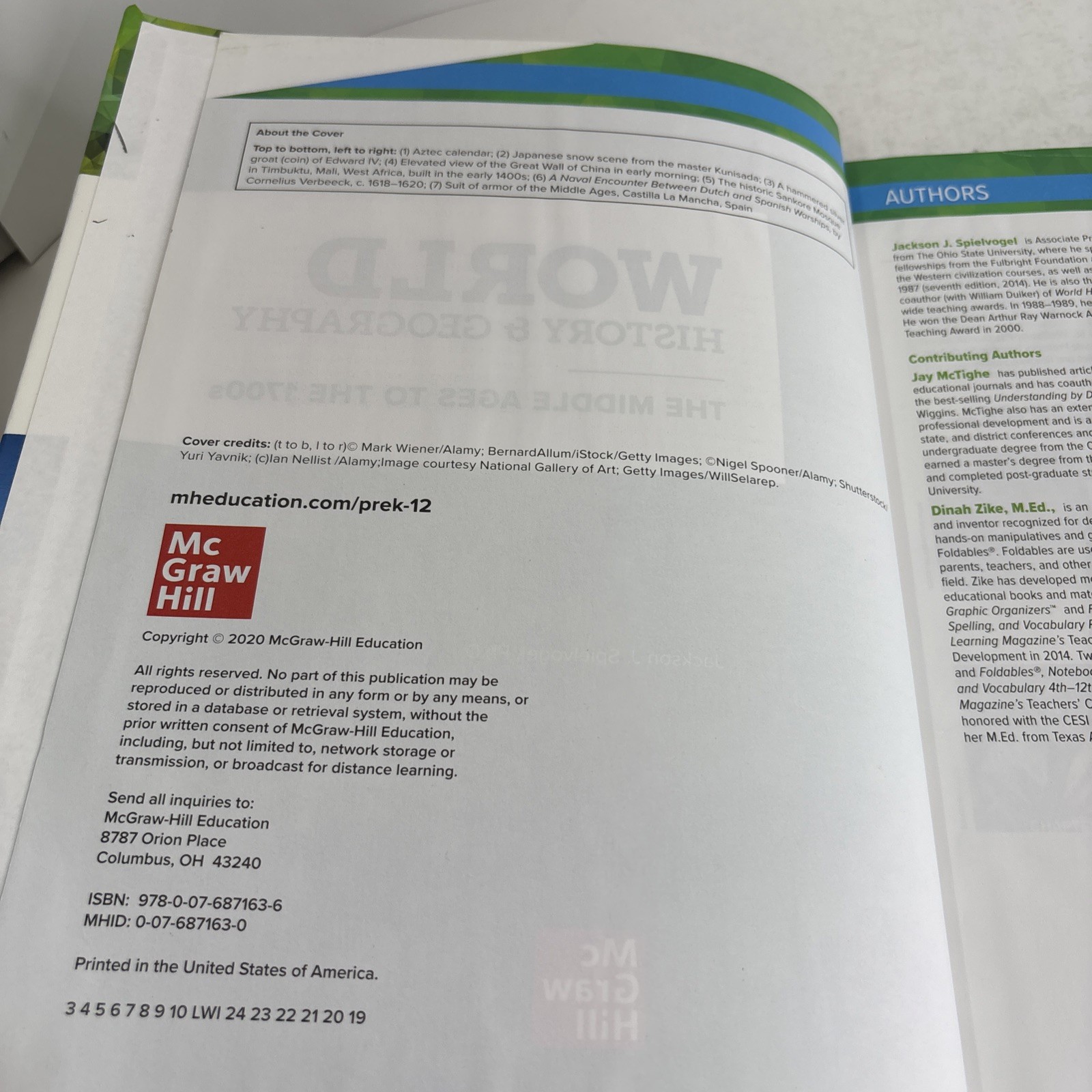 McGraw-Hill World History & Geography 7th Grade Textbook, Tennessee Edition