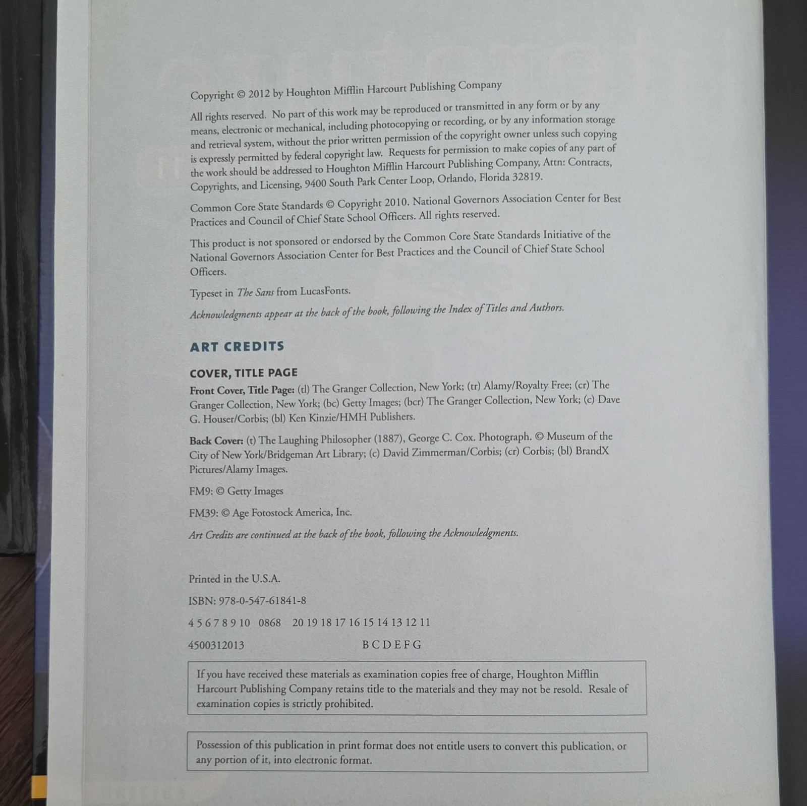 Holt McDougal Literature American Literature Grade 11 Common Core Hardcover 2012