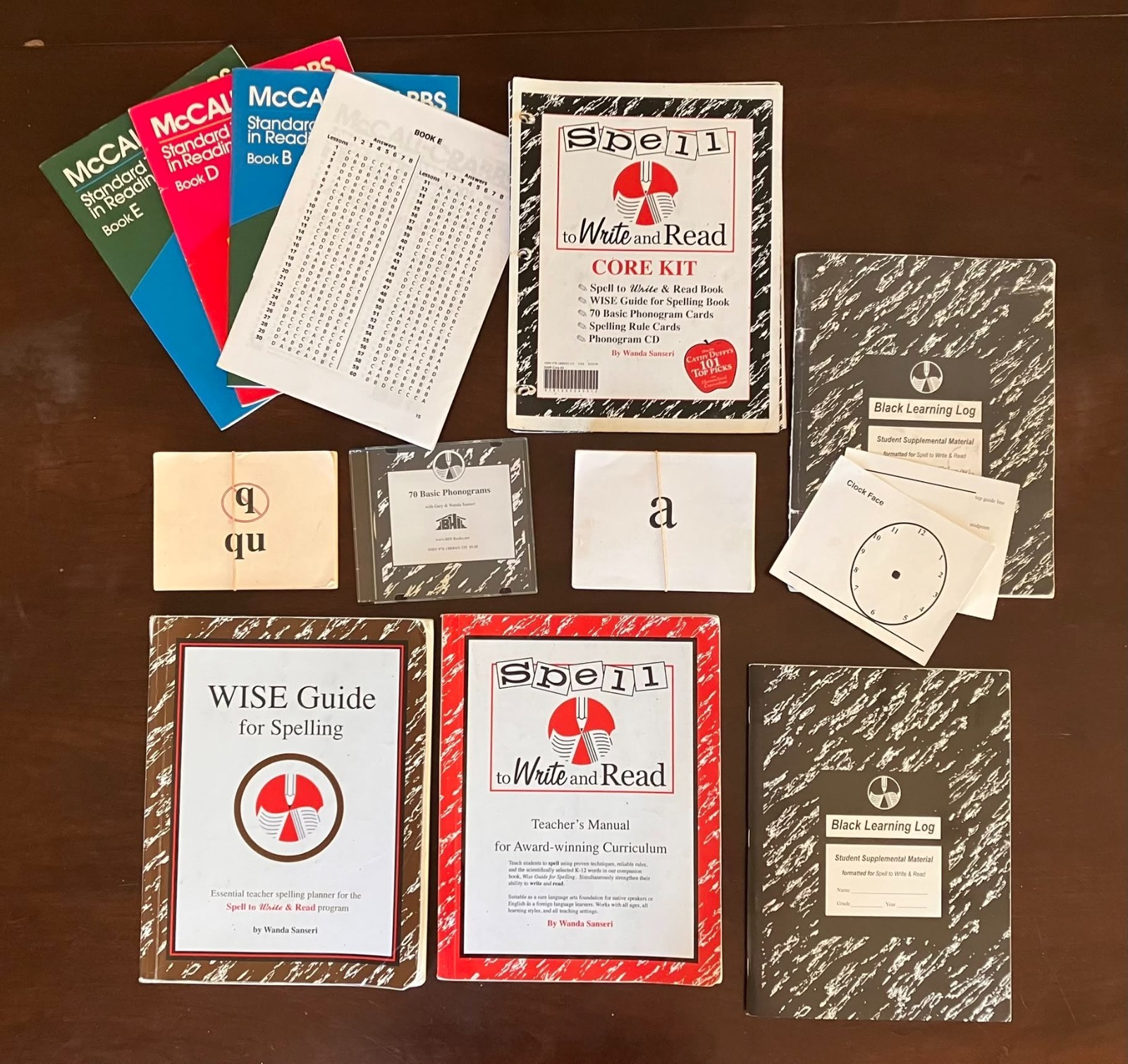 Spell to Write and Read SWR CORE KIT w/ Black Learning Log & McCall Crabbs Tests