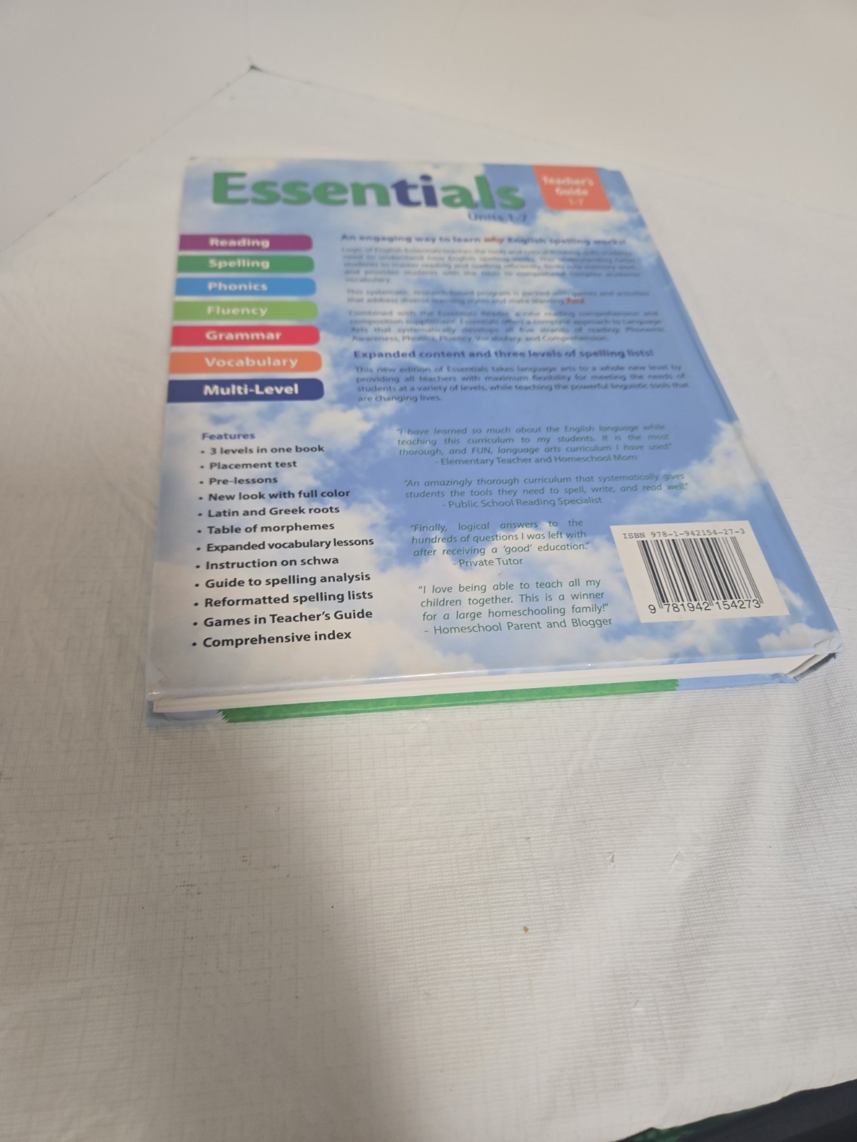 Essentials Teacher’s Guide Logic Of English Units 1-7 Reading Spelling 3rd Ed.