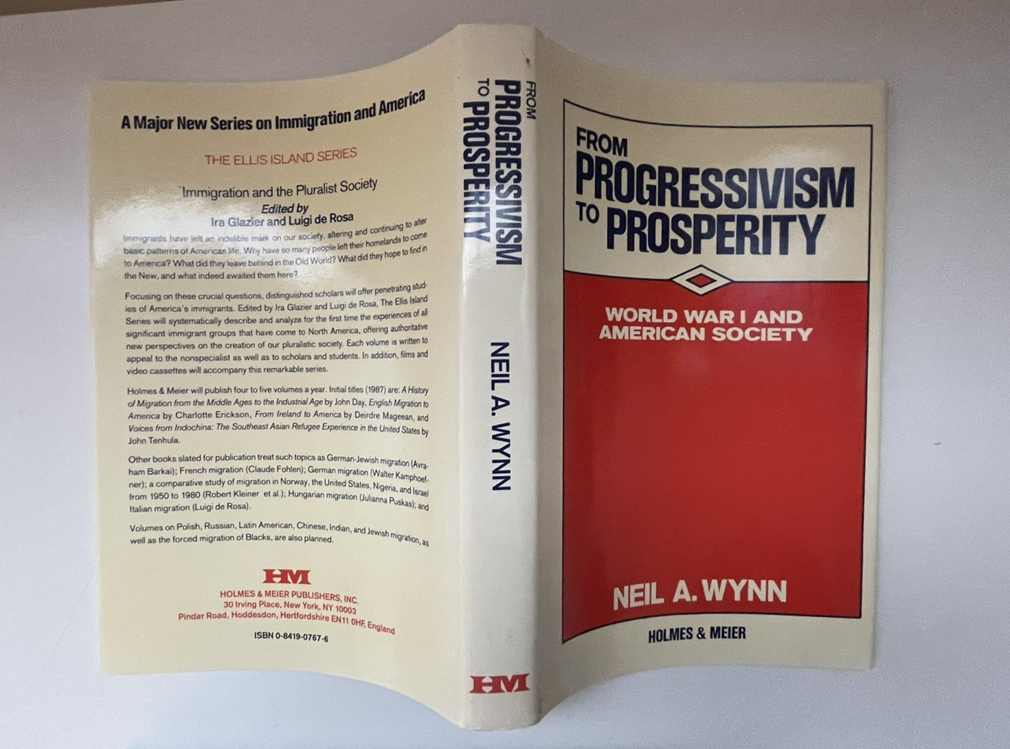 From Progressivism to Prosperity – Neil A. Wynn HC DJ VG WWI US History