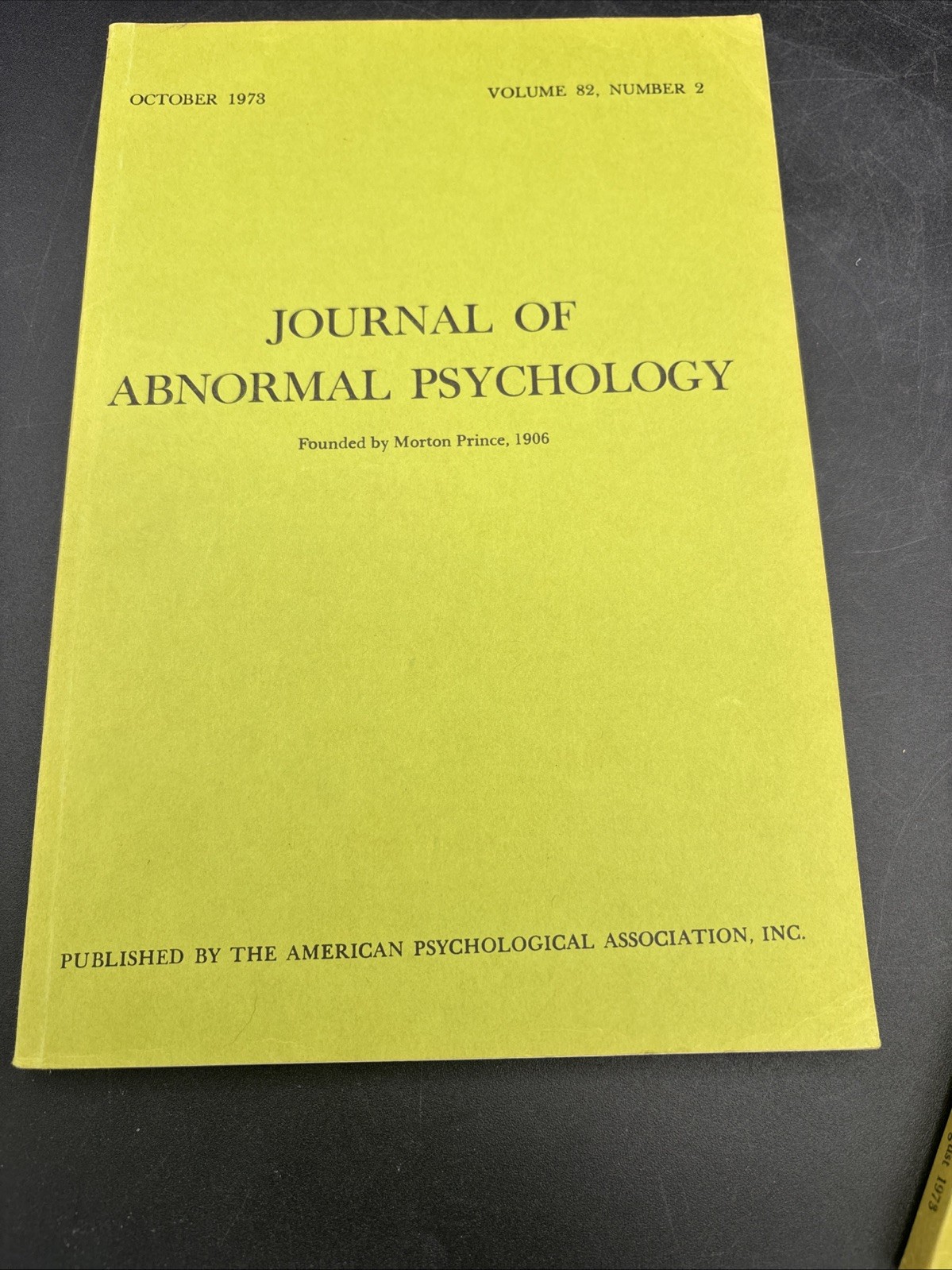 1973 Journal Of Abnormal Psychology Vol 82 1-2-3 APA Behavior Drug Treatment