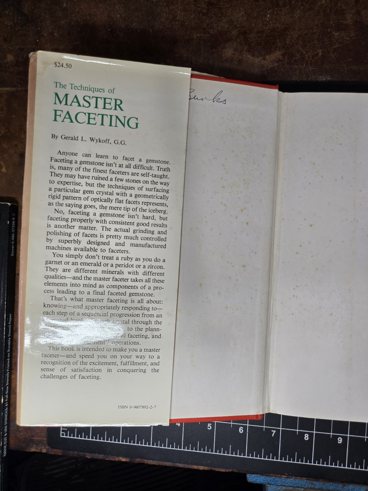 The Techniques of Master Faceting by Gerald L. Wykoff 1985 VTG gemstone Jewelry