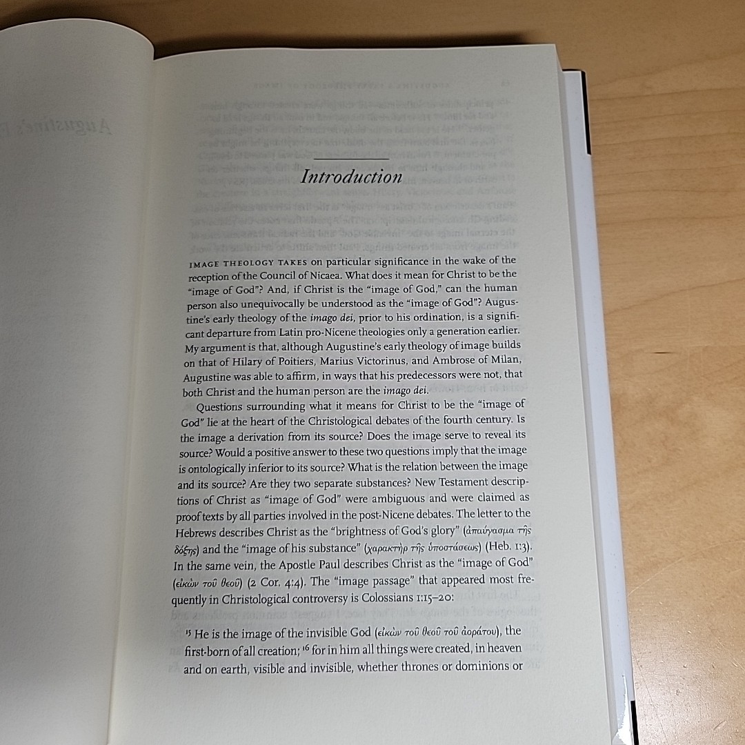 Augustine’s Early Theology of Image A Study In The Development P. Gerald Boersma