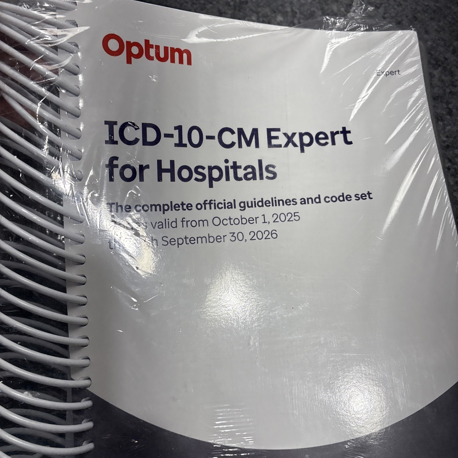 Optum ICD-10-CM Expert for Hospitals 2026 Spiral Bound Medical Coding Textbook