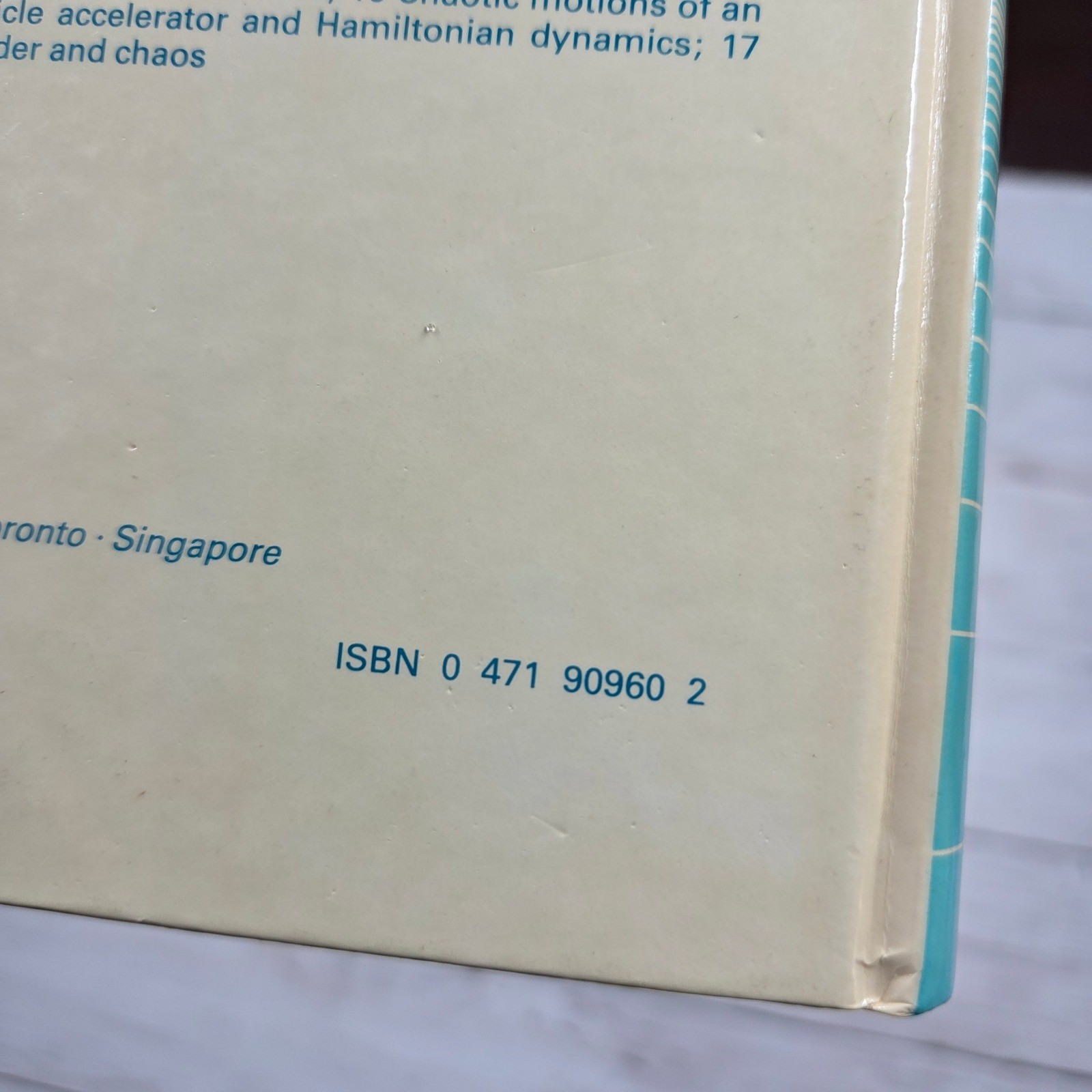 Nonlinear Dynamics and Chaos Thompson Stewart 1987 Hardcover ISBN 0471909602