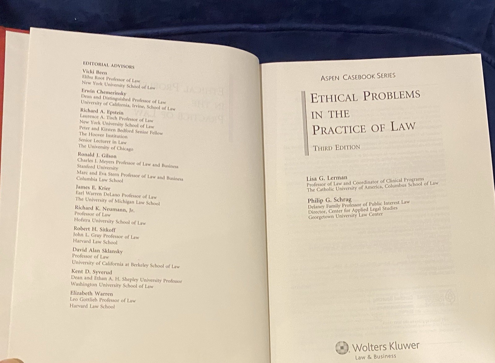 Aspen Casebook Ser.: Ethical Problems in the Practice of Law Lerman/Schrag 3rd E