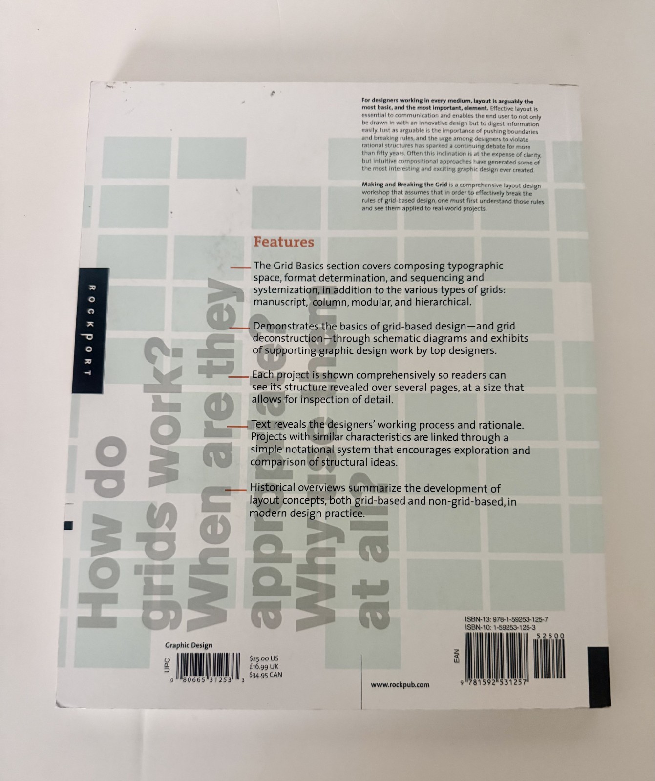 MAKING & BREAKING THE GRID Graphic Design Layout Paperback Book Samara 2005