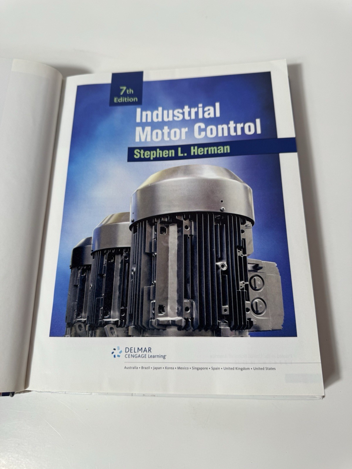 Industrial Motor Control 7th Edition Stephen L. Herman 2014 Hardcover