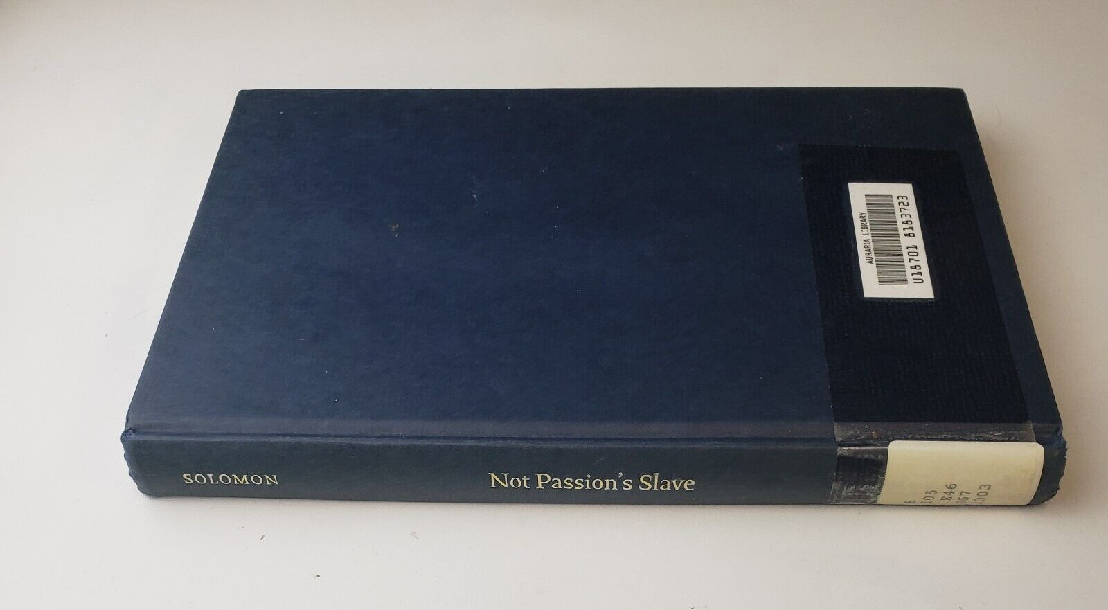 Not Passion’s Slave : Emotions and Choice by Robert C. Solomon 2003 Hardcover