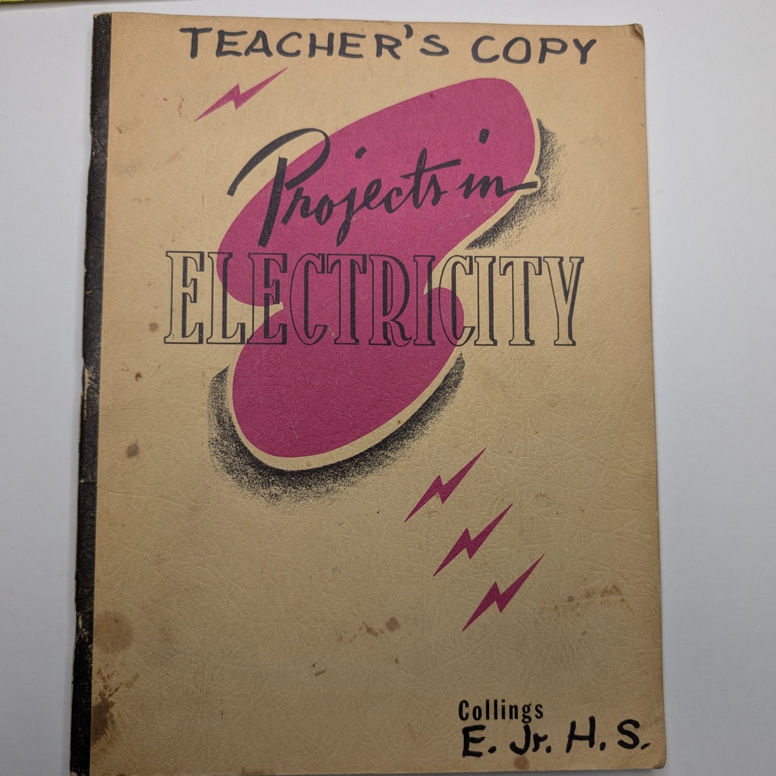 Vtg Teacher Copy Projects in Electricity Book Merle Collings Industrial Arts Lab