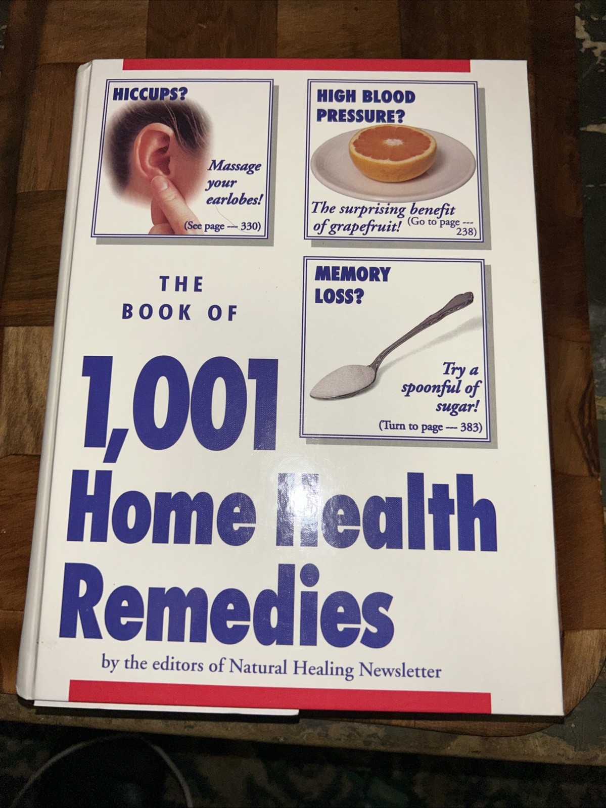 THE BOOK OF 1,001 HOME HEALTH REMEDIES By Natural Healing Newsletter – HC NEW B9