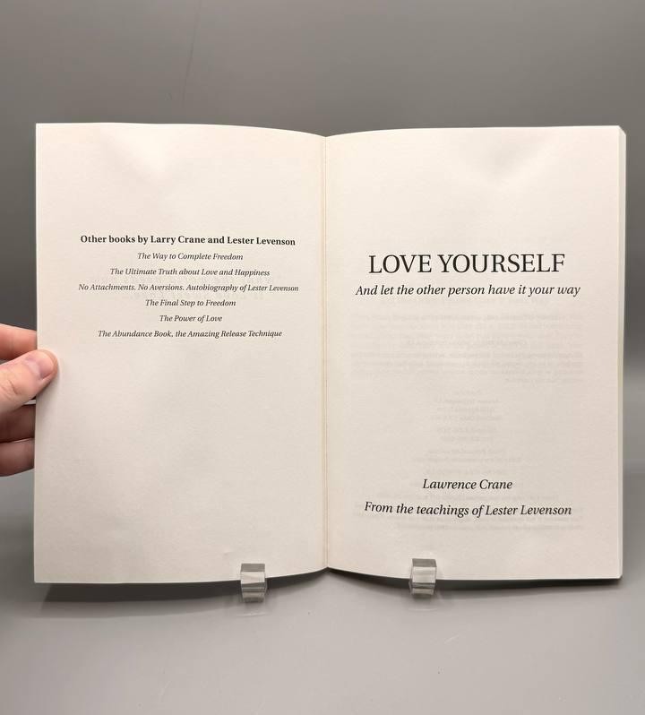 Love Yourself Let Other Person Have It Your Way Lawrence Crane Self Help Book