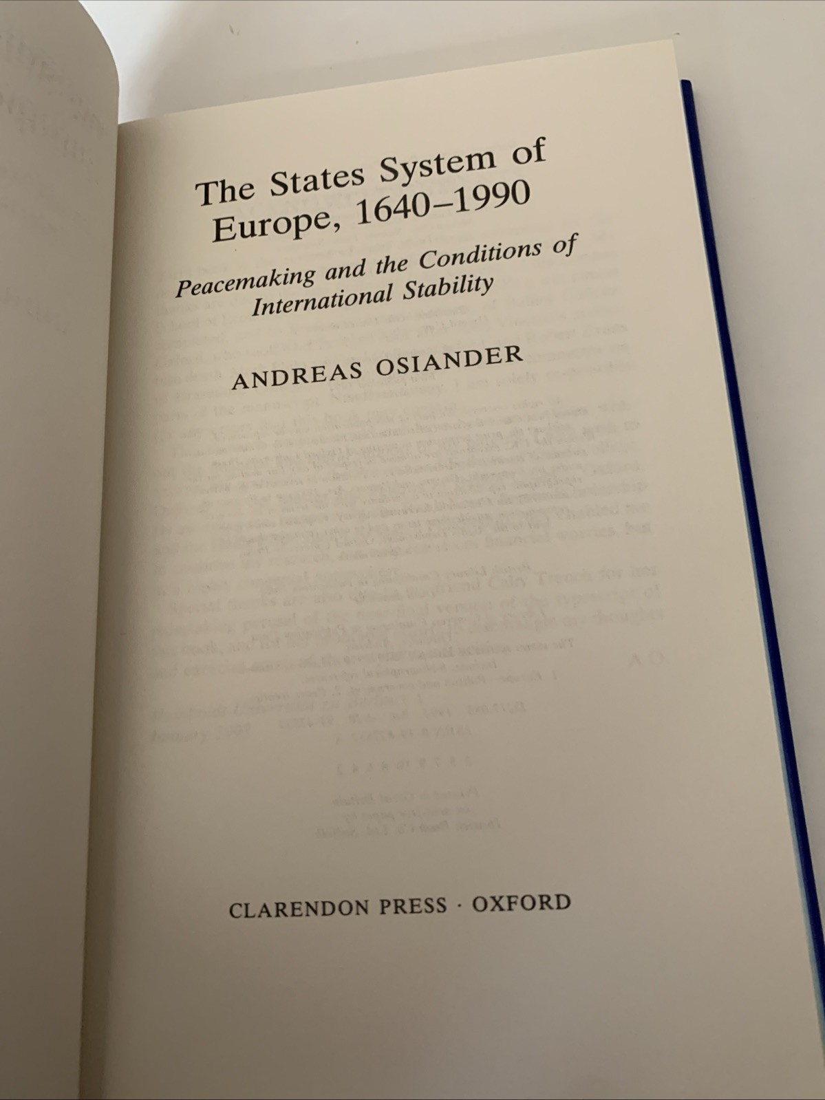 States System of Europe, 1640-1990 : Peacemaking and the Conditions of Intern…