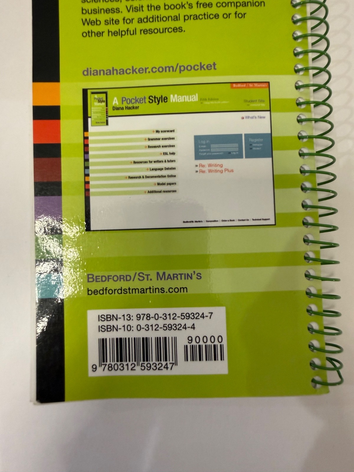 Pocket Style Manual 2009 by Diana Hacker (2009, Trade Paperback)