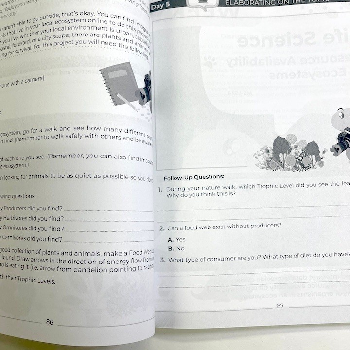 Homeschool Science 6th Grade School Work Book TWO
